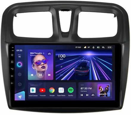 Магнитола для Renault Logan 2, Sandero 2 2014+ (рамка 10) - Teyes CC3 Android 10, ТОП процессор, 4/32 Гб, CarPlay, SIM-слот