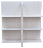 Стеллаж 104х32х112, Мадейра, навесной, деревянный 3 полки, для игрушек, книг, массив сосны, белый, Dipriz