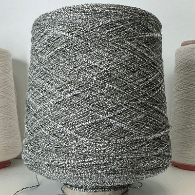 COCOMILD - Millefili SPA; 74% хлопок, 22% вискоза, 4% п/л; 530м/100гр; col.119092, цвет: белая неравномерная основа, обмотанная темно-зеленой нитью