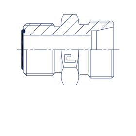 Адаптер AS DL06 ORFS 9/16 - 14x1.5