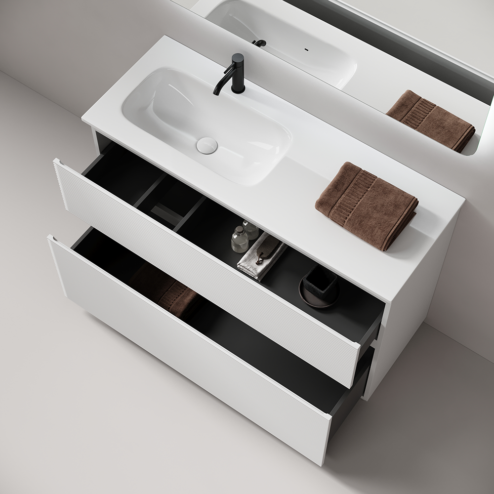 Тумба напольная Sancos Folk Floor левая 1190х445х850, c двумя ящиками оснащенными доводчиками, Bianco, арт.FL120FLW