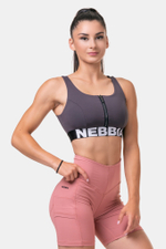 Топ женский Smart Zip Front Sports Bra 578 Каштановый