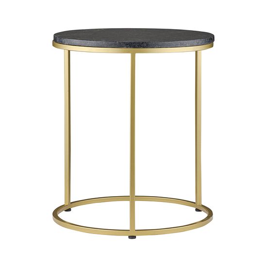 Набор из 2-х кофейных столиков hans, D40 см и D50 см, черный мрамор