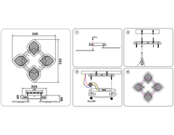 Ambrella Потолочный светодиодный светильник с пультом Ice FA281
