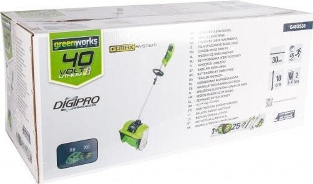 Снегоуборщик аккумуляторный GREENWORKS GD40SSK2 40V 2600807UA