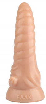 Телесный фигурный анальный фаллоимитатор - 20,5 см. (Цвет: телесный)
