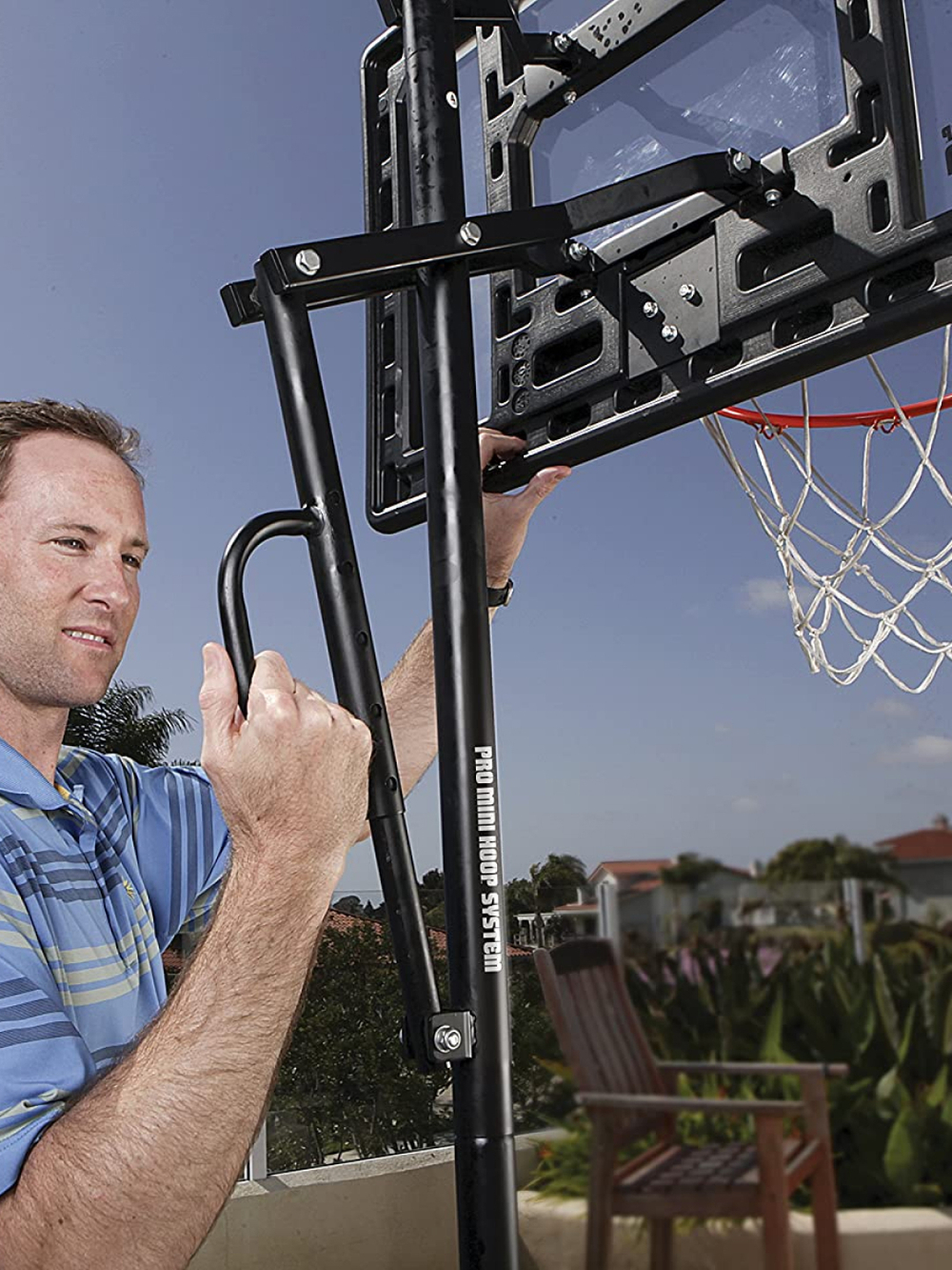 Детская баскетбольная система Pro Mini Hoop System Баскетбольное кольцо со стойкой с мячом