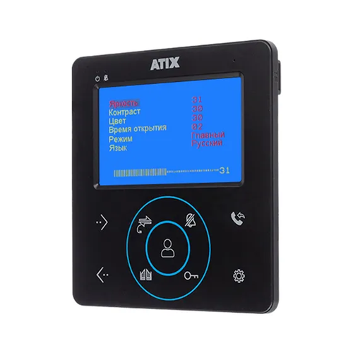 Комплект видеодомофонии Atix AT-I-K410C/T, TFT экран 4.3", сенсорное управление, IP65