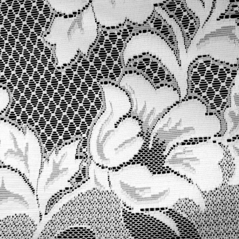 Полотно жаккардовое рис. 2-15-20 Б,  высота 0.8м, цвет белый, Россия.