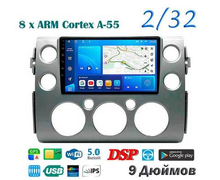 Topway TS18 2+32GB 8 ядер для Toyota Fj Cruiser 2006-2020
