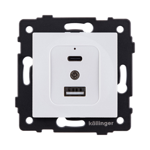 Розетка USB A+C 20W, белый Kollinger REA-037WH для Aspekt, Eleganz, Reflex