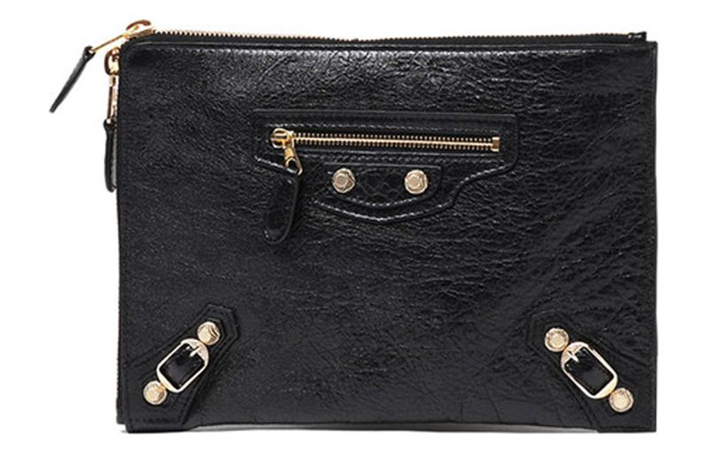 Balenciaga Sheepskin Clutch Regular Women"s Black