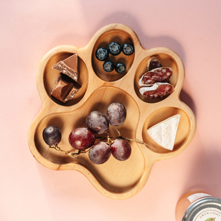 Деревянная менажница из кедра для подачи блюд и закусок "лапка"