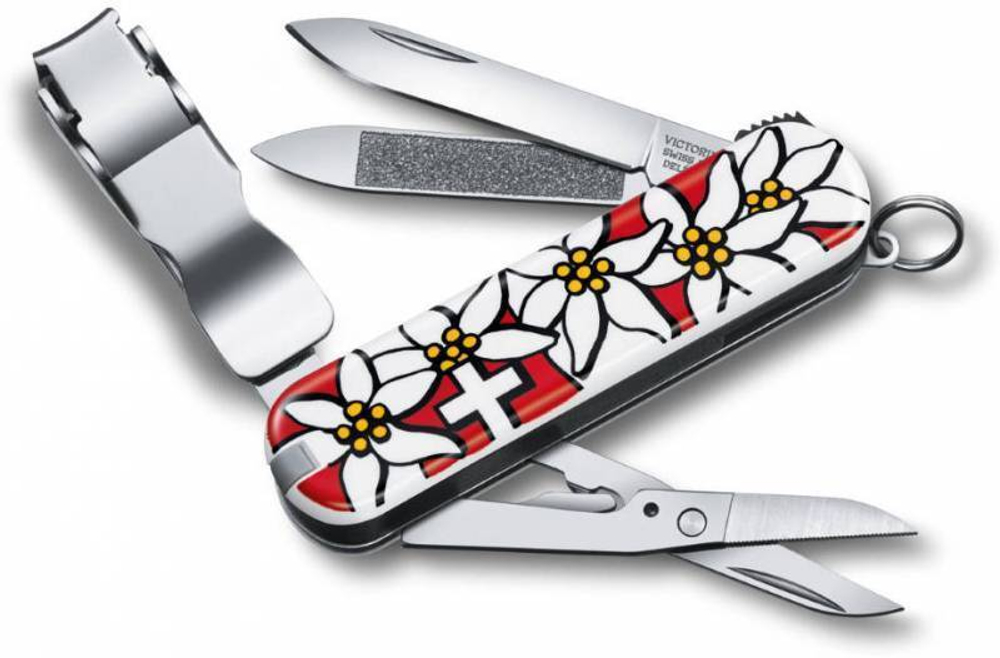 Нож перочинный Victorinox Nail Clip 580,  8 функций , 65мм 0.6463.840 белый,  подар.упаковка