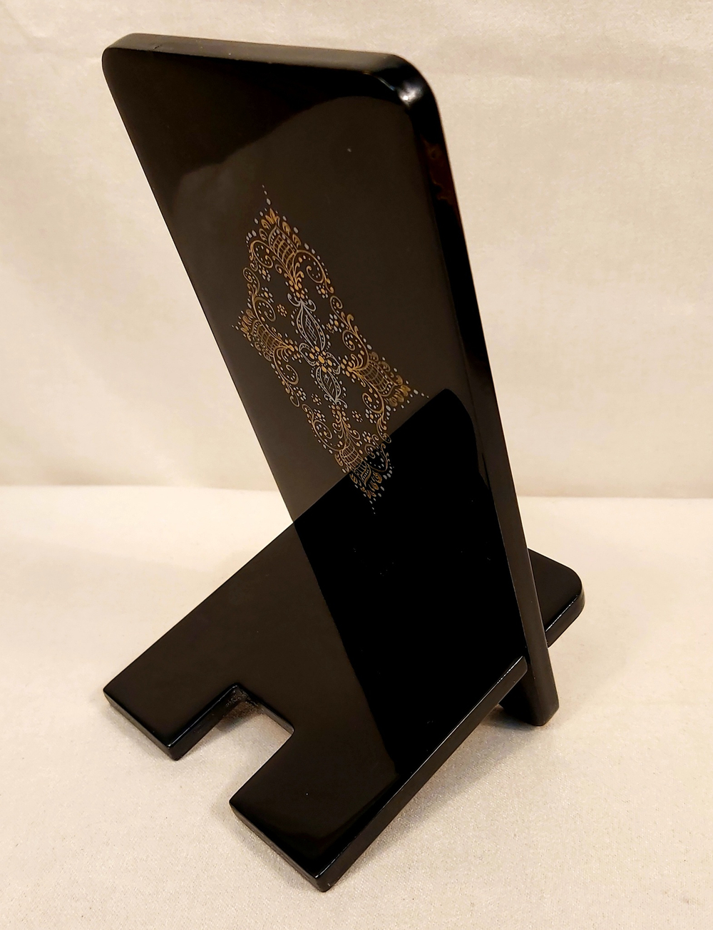 Сувенирная подставка для телефона с росписью Палех "Снегурочка"