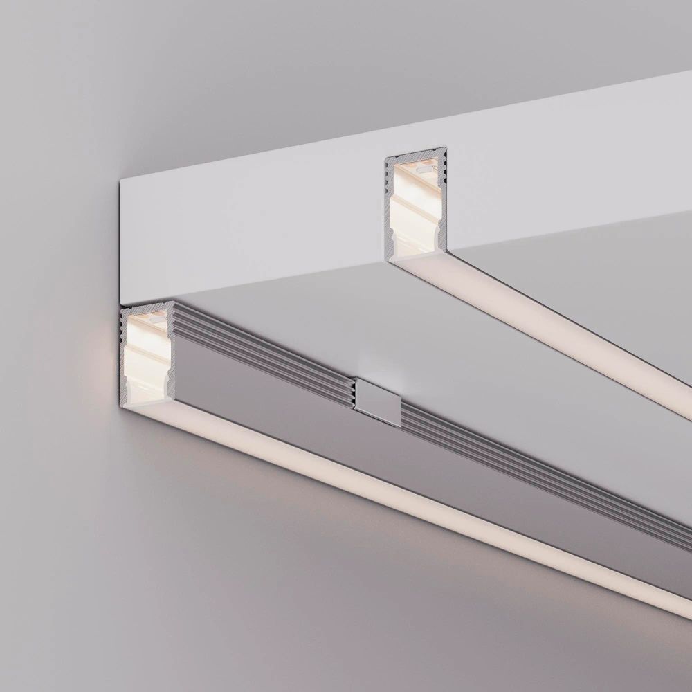 Профиль с экраном SL-MINI-8-H12-2000 ANOD+OPAL (Arlight, Алюминий) 036833