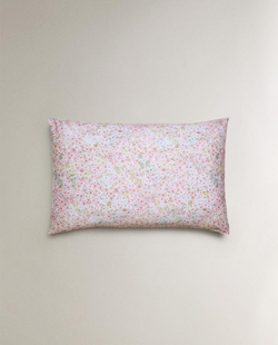 ZARA HOME НАВОЛОЧКА С ЦВЕТОЧНЫМ ПРИНТОМ, РОЗОВЫЙ