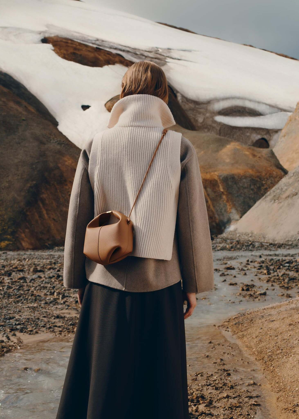 Сумка Polene Béri EDITION TEXTURED CAMEL