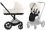 Коляска 3 в 1 Cybex Priam IV Matt Black complete и автокресло Cloud T i-Size Sepia Black Plus Off White