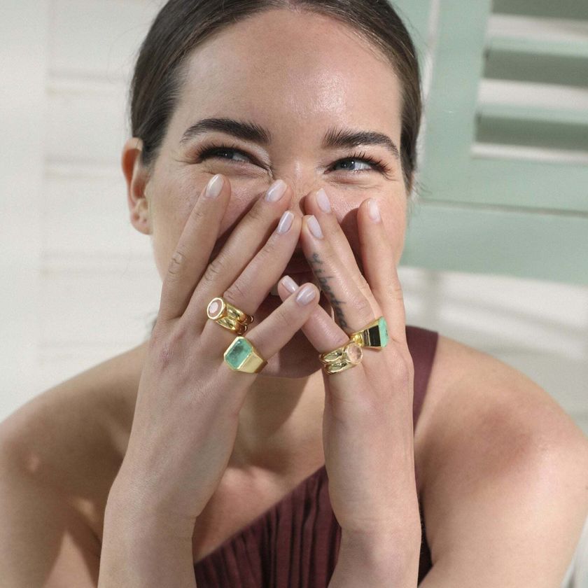 Кольцо Rita Green Vertical Stone Ring