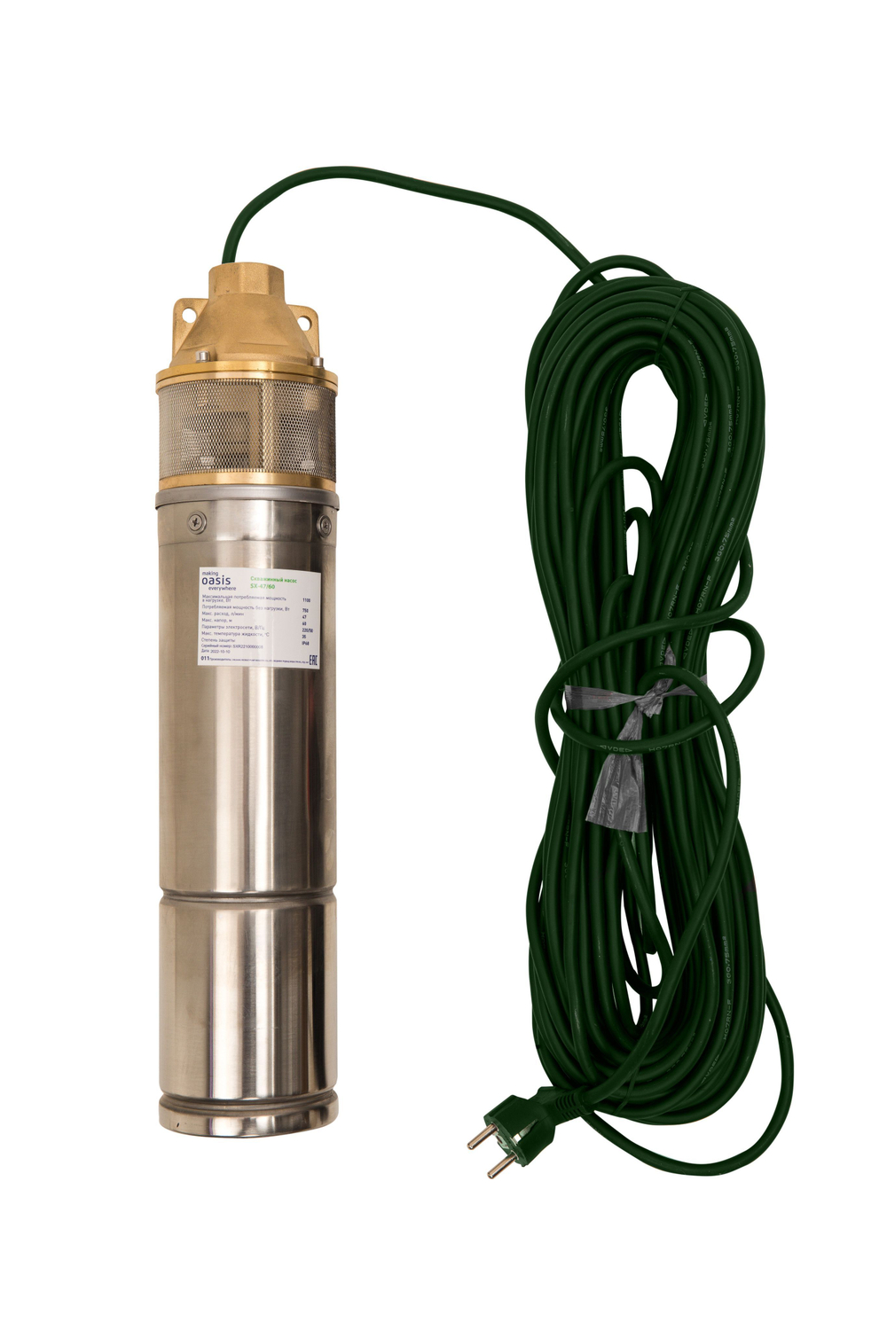 Скважинный вихревой насос Oasis 4" SX 47/60 1100 Вт