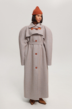 Пальто реглан миди