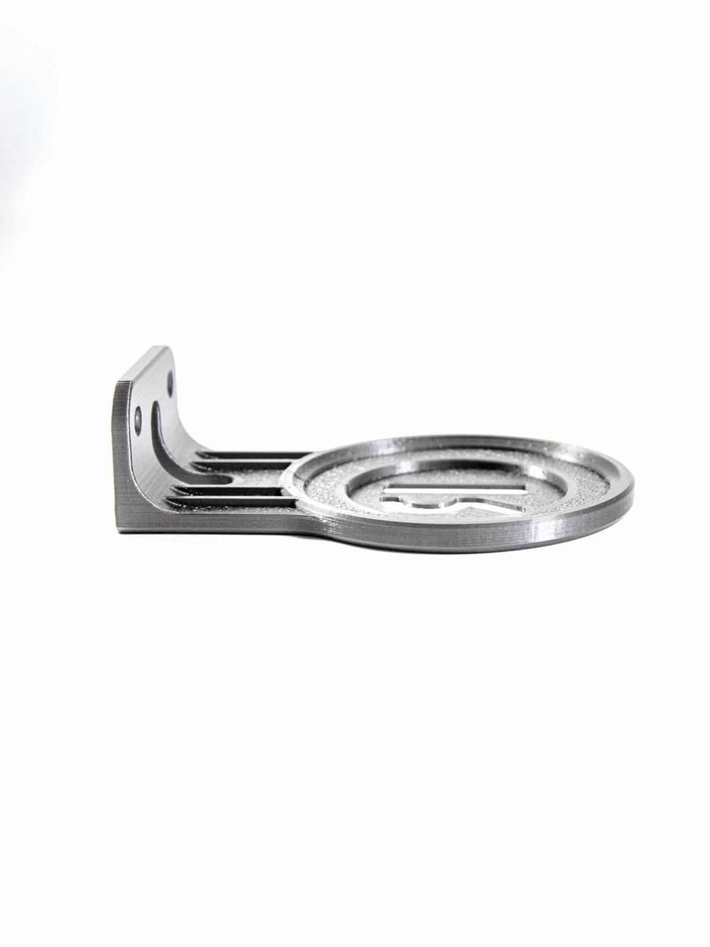 Настенный кронштейн-полка для Яндекс станций (Алиса) Лайт 2, серый, 3D печать, совместимость YNDX-00026