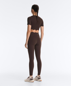 Oysho Топ Compressive волнистый, коричнево-красный