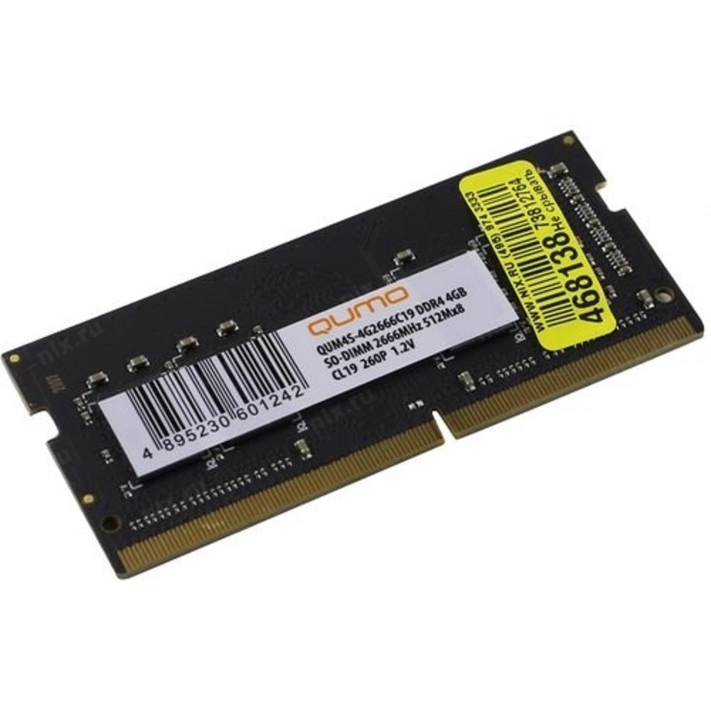 QUMO DDR4 SODIMM 4GB QUM4S-4G2666C19 PC4-21300, 2666MHz OEM/RTL