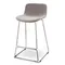 Полубарный стул Neo Soft 65 см, серый, ножки хром