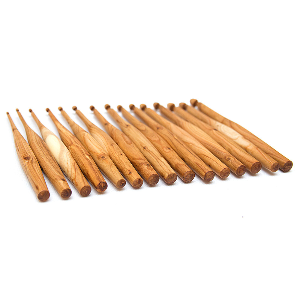 Набор деревянных крючков для вязания 15 шт. (3-10 мм). KN9