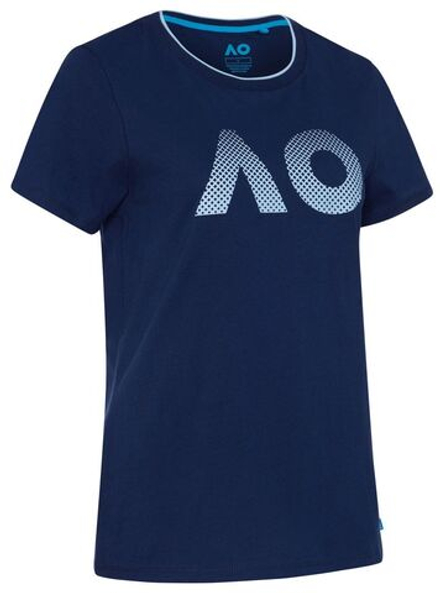 Женская теннисная футболка Australian Open T-Shirt AO Textured Logo - navy