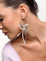 Серьги "Pearl kongo" Silver