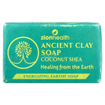 Zion Health, Кусковое мыло с древней глиной, кокос и ши, 170 г (6 унций)