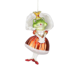 Елочная игрушка 6.5х7.5х14см House of Seasons Царевна-Лягушка зеленая