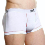 Белые трусы-боксеры с контрастной строчкой (Размер: M) (Цвет: белый)