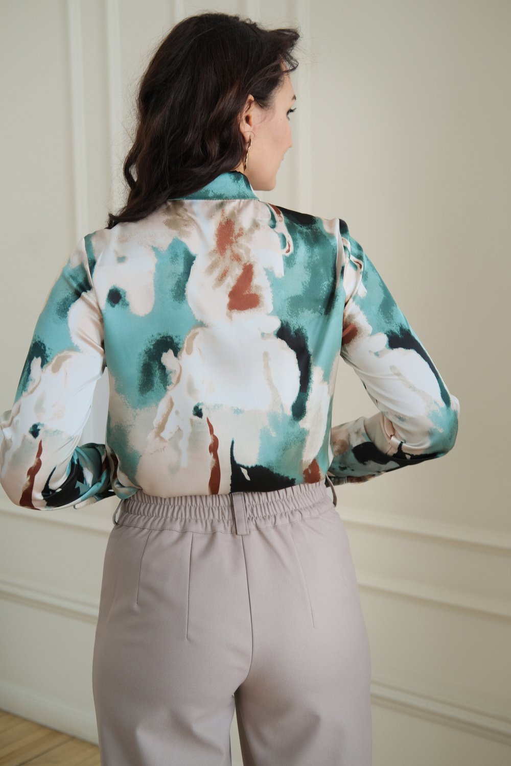 Брюки бежевые из вискозы