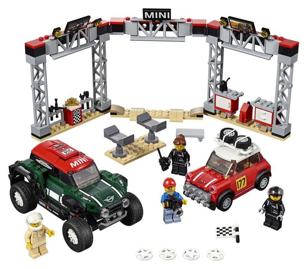 LEGO Speed Champions: Мини Купер 1967 и Мини Купер 2018, 75894 — 1967 Mini Cooper S Rally and 2018 MINI John Cooper Works Buggy — Лего Спид чампионс Чемпионы скорости