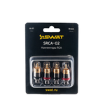 Коннекторы RCA (тюльпан) 4шт/уп Swat SRCA-02 позолота
