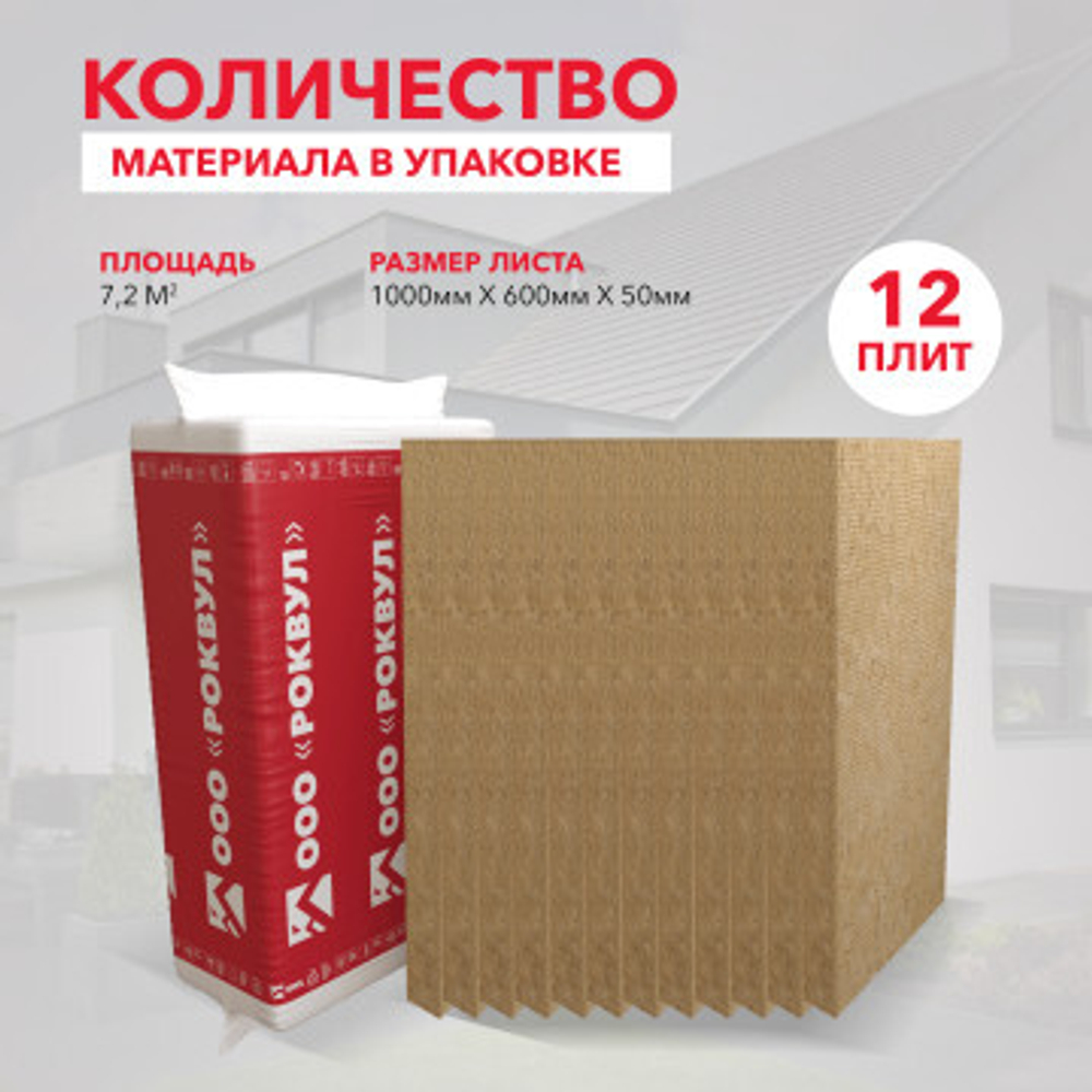 Утеплитель Роквул Каркас Баттс 50 мм