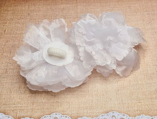 Большие школьные банты из множества лепестков и лучей из бусинок, на резинке, 2 шт.