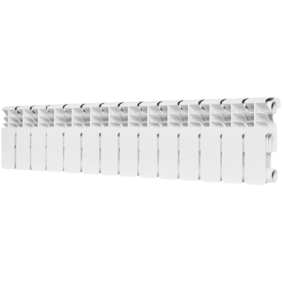 Радиатор биметаллический ROMMER Plus Bm 200 - 14 секций (подключение боковое, цвет белый)