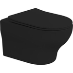 Унитаз подвесной Boheme FIORE 978-SET-B, черный матовый с крышкой-сиденьем с микролифтом