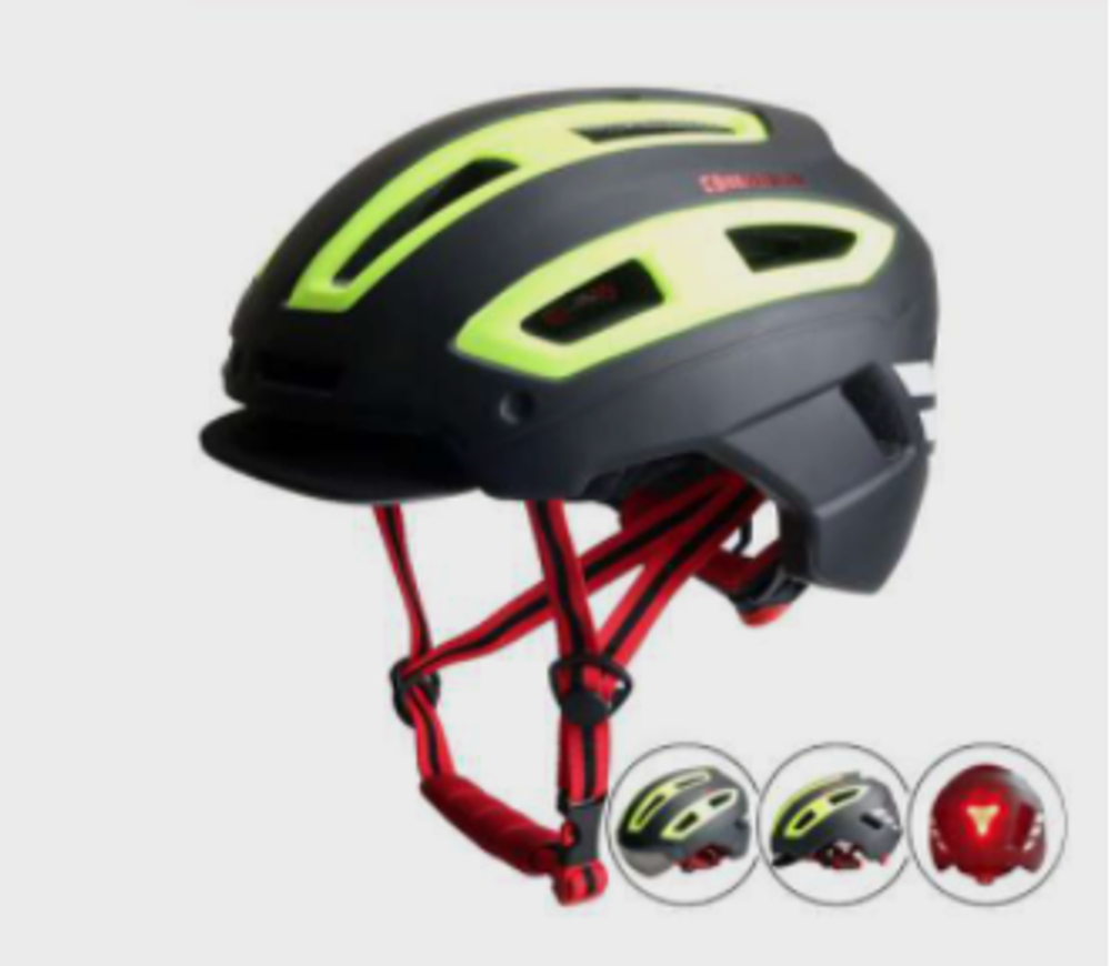 Шлем Jepozra S-002, очки на магнитах +задний стоп (черно-зеленый)