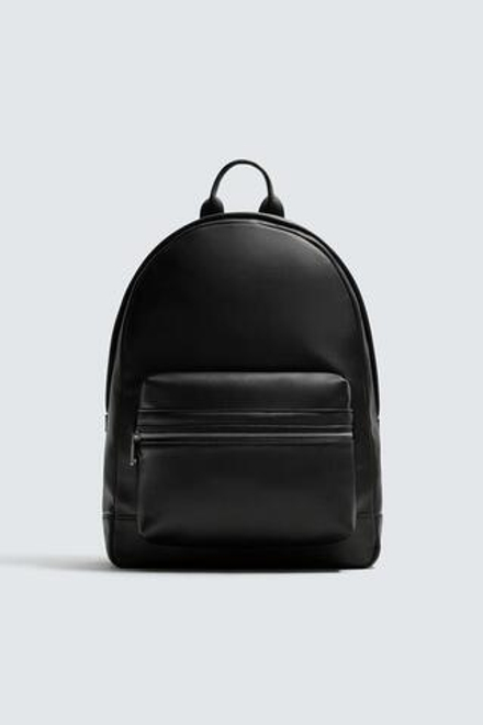 ZARA РЮКЗАК С ТЕКСТУРОЙ, ЧЕРНЫЙ