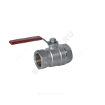 Кран шаровой латунь хром R250D Ду 32 Ру42 ВР рычаг красный Giacomini R250X006