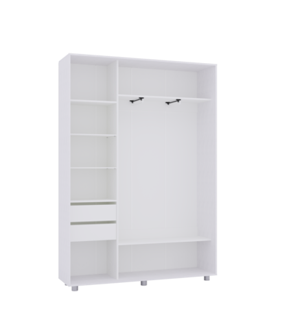 Шкаф-купе МАМА PRIME, 160х45х230 Белый с зеркалом