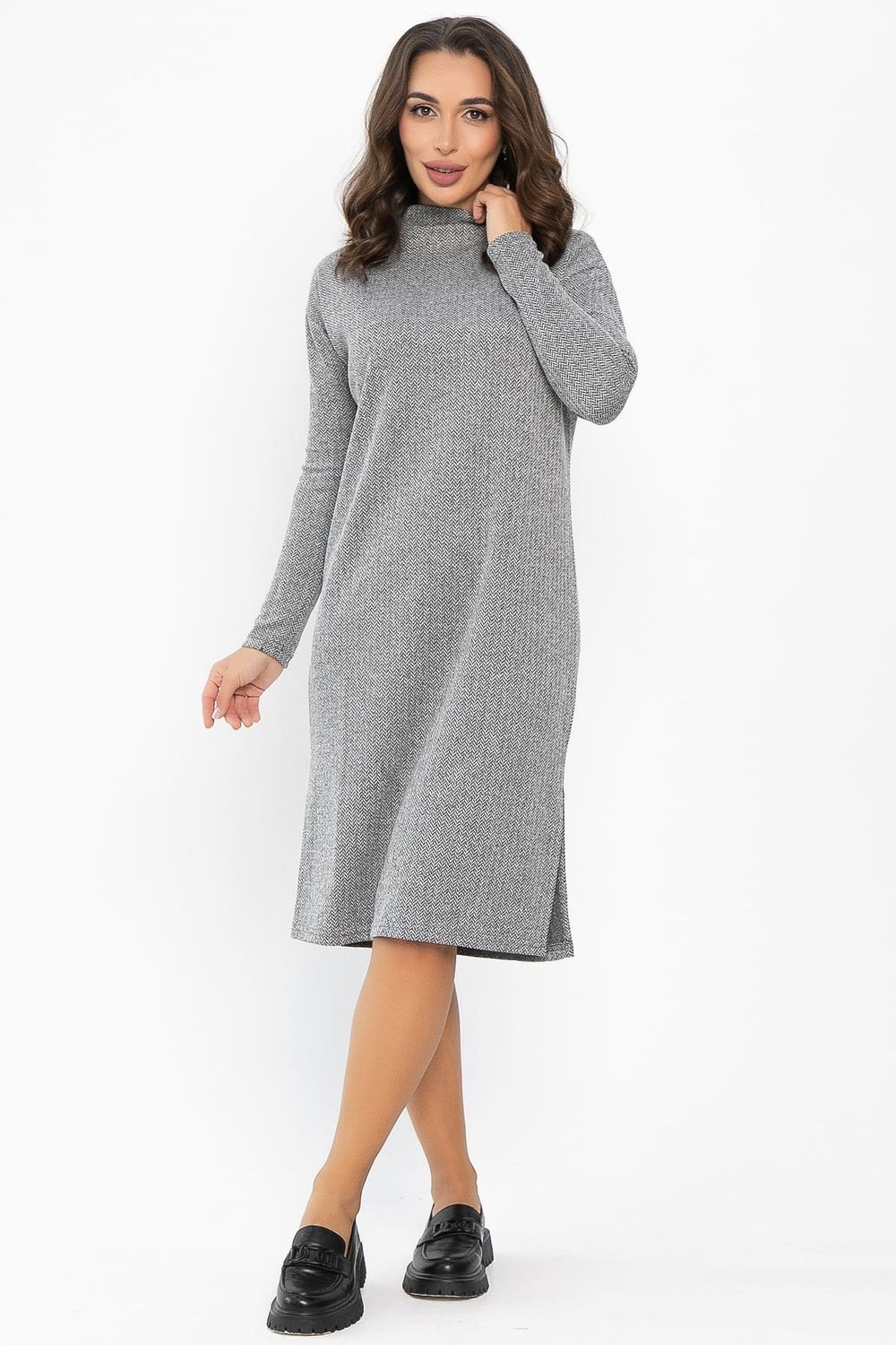 Платье В ритме мегаполиса (серое) П14056-33М LT Collection