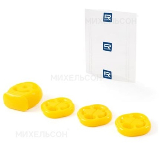 Крепление глушителя 2110-1203073 (кт08-1203073-3шт+21213-12030731-1шт) полиуретан ЖЕЛТЫЙ RADDO 19656