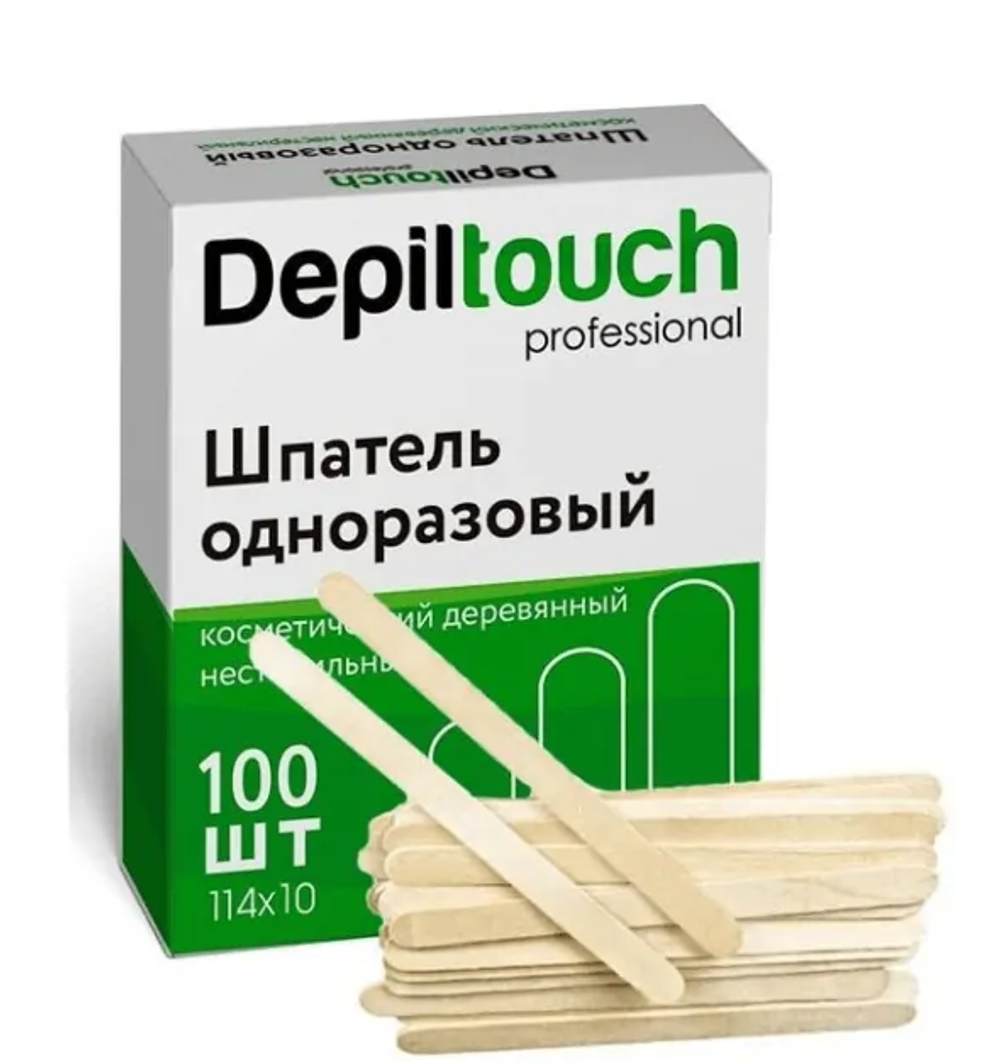 Шпатель деревянный широкий Depiltouch (100шт)